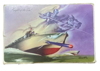 WWII Navy Elco PT Patrol Torpedo Boat Playing Cards Brown & Bigelow