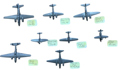 Japanese Japan Cruver Aircraft Spotter Recognition Planes Lot (8)