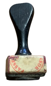 WWII Era RARE U.S. Navy Passed By Naval Censor Rubber Stamp