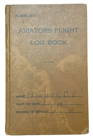 WWII Navy Patrol Squadron 14 (VP-14) 1938-43 Aviators Flight Log Book Blount