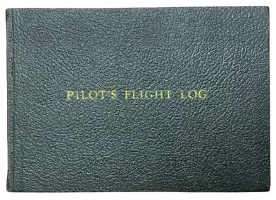 WWII 1942 Pilots Flight Log Book Named Flight Surgeon Turk