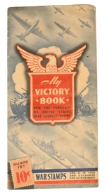 WWII Era My Victory War Savings Bonds & War Stamps 10 Cents Book Home Front