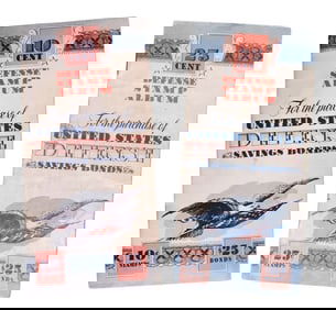 United States Defense Savings Bonds War Stamp Album 10 & 25 Cent Books (2) Home Front