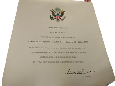 WWII 1943 U.S. Navy Named Patrol Squadron 15 (VP-15) Killed in Action KIA Document