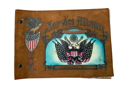 WWII Era US Army EMPTY Scrapbook Watsonville, Ca Camp McQuaide