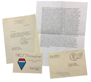WWII 1945 General Omar Bradley Signed Card, Signed Letter & Envelope from Hansen