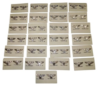 Lot 1980s US Army & USAF Colonel Rank Insignia Pins on Cards