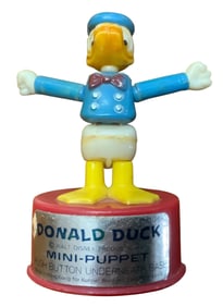 Disney Mini Push Puppet Donald Duck Toy Kohner Brothers