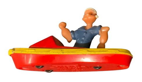 1980 Popeye the Sailor Toy Paddle Boat Corgi King Features Syndicate