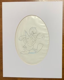 Disney Donald Duck Angry Matted Pencil Concept Color Sketch Animator Carl Barks #4