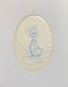 Disney Donald Duck Portrait Matted Pencil Concept Color Sketch Animator Carl Barks #5