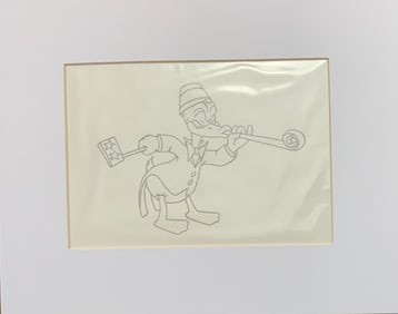 Disney Donald Duck Party Matted Pencil Concept Sketch Animator Carl Barks #7