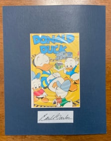 Disney Donald Duck & Nephews Matted Print Animator Cartoon Illustrator Carl Barks Signed