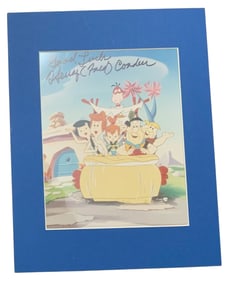 Signed Voice Actor Henry Corden Fred Flintstone Matted Print