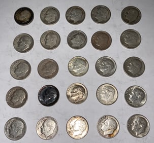 Roosevelt Silver Dime Lot (25) #1