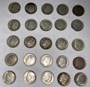 Roosevelt Silver Dime Lot (25) #2