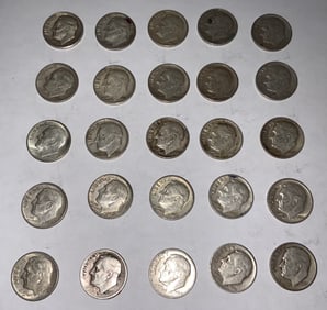 Roosevelt Silver Dime Lot (25) #5