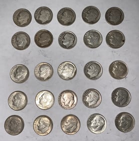 Roosevelt Silver Dime Lot (25) #8