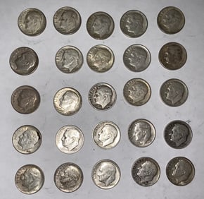 Roosevelt Silver Dime Lot (25) #9