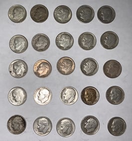Roosevelt Silver Dime Lot (25) #10