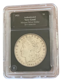 1921 S Morgan Silver Dollar Certified Bradford Exchange