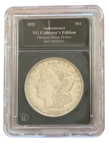 1921 D Morgan Silver Dollar Certified Bradford Exchange