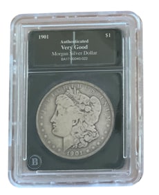 1901 Morgan Silver Dollar Certified Bradford Exchange