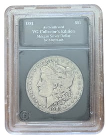 1881 O Morgan Silver Dollar Certified Bradford Exchange