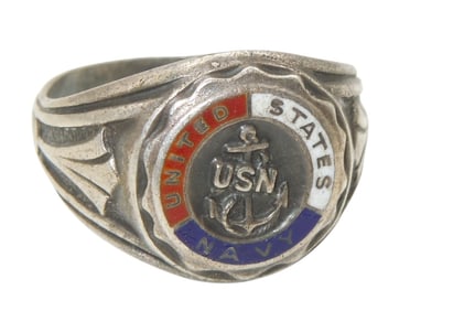 WWII Sterling US Navy USN Ring