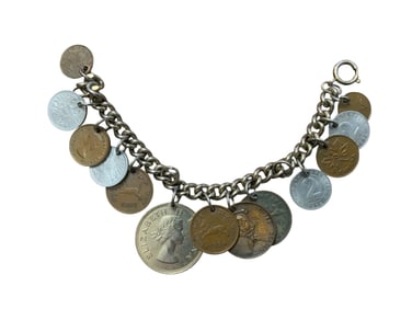 1940s-50s Foreign Coin Bracelet