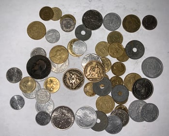 Foreign Coins HUGE Lot France 1800s-1900s