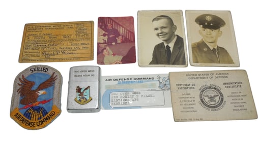 Vietnam US Air Force Defense Command Lighter Patch & Paper Group