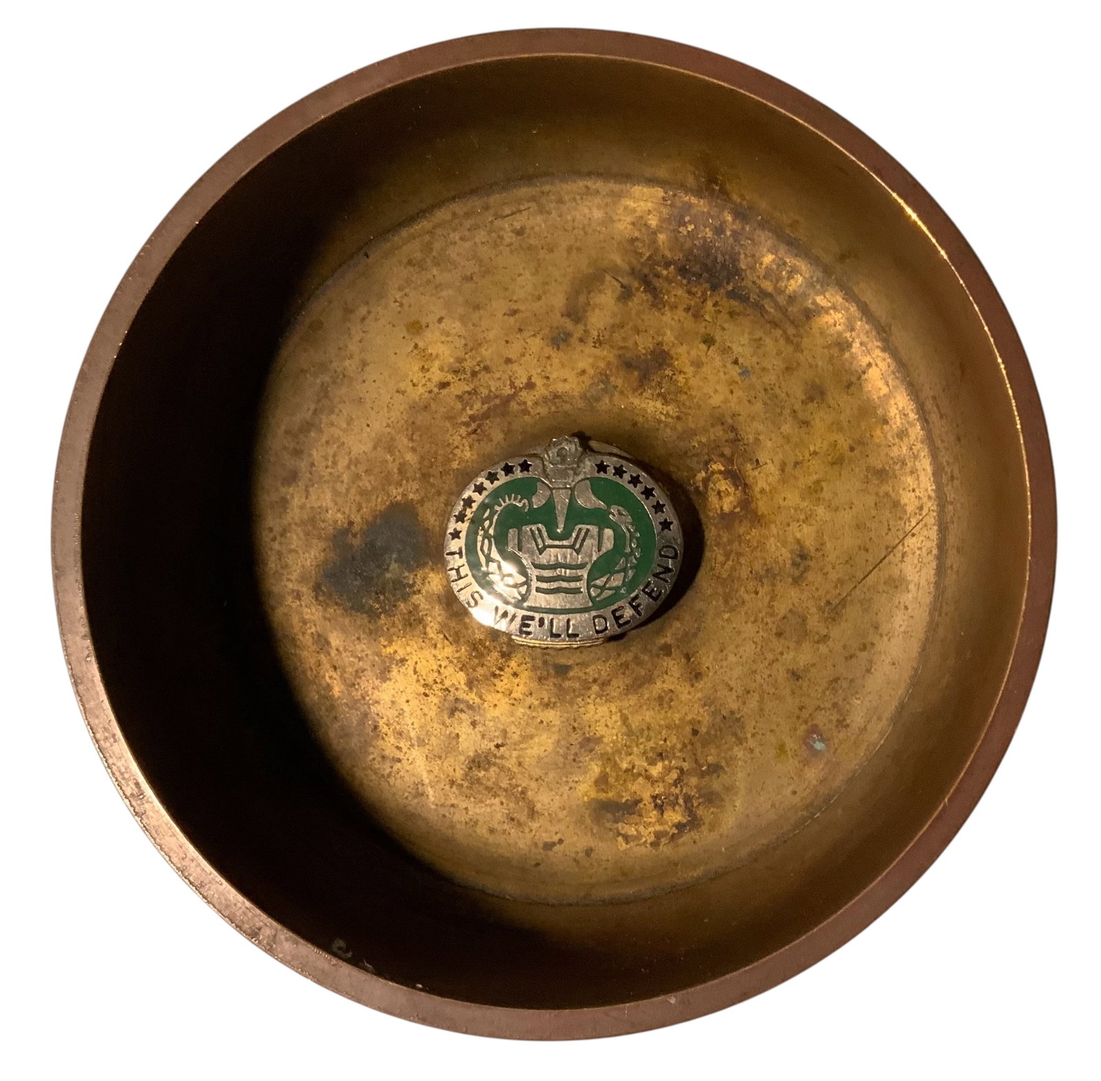 1944 Trench Art Ashtray Shell Named Army General Hunton First Black Reserves: WWII 1944 Trench Art Ashtray Shell. Named to Major General Benjamin L. Hunton. Hunton was the first African American general officer in the reserve forces. This piece was presented to Hunton when he w