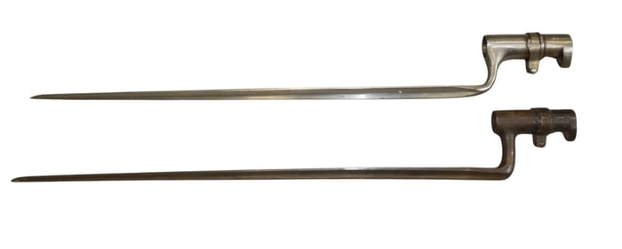Lot (2) US Military 1871 Socket Bayonets