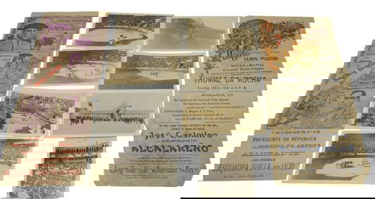 1921 Portugal Bull Fighting Playbill & Photos Lot