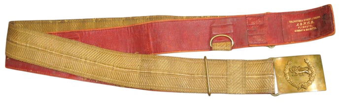 India Made Victorian British Scottish Seaforth Highlanders Officer Sword Belt
