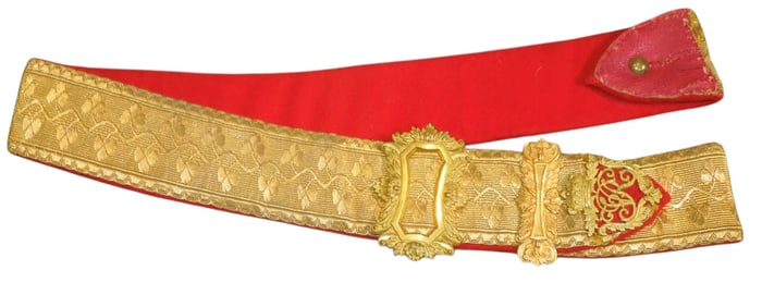 Victorian Edward VII Queens Own Hussars Officers Cross Belt