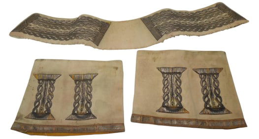 Pre WWI German Uniform Bullion Collar & Cuff Military Insignia