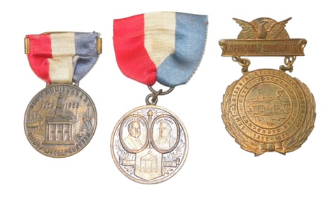 Early 1900s Anniversary Medals Massachusetts Ohio NJ