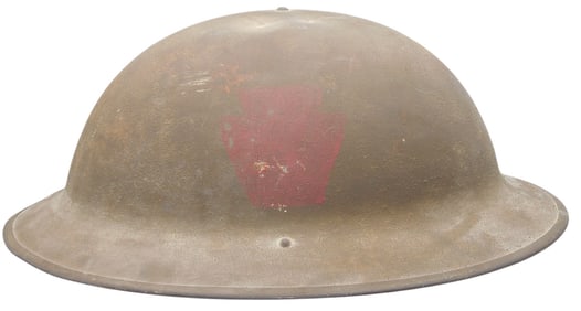 WWI US Army 28th Infantry Division PA Painted Doughboy Helmet