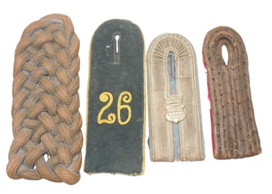 WWI German Imperial Army Officer & Enlisted Uniform Shoulder Boards