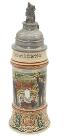 WWI German Bavarian Named Regimental Soldier Stein