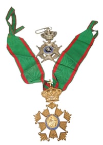 Early 1900s Belgium Order of Leopold & Italy Neck Medal Lot