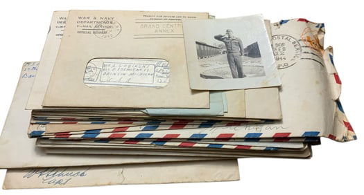 WWII Army Air Corps 1942-1945 37th Bomb Squadron 17th Bomb Group Named Letters