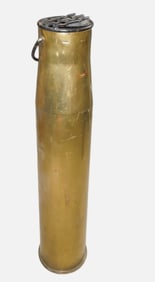 WWII 1943 US Military 90mm Trench Art Shell Door Stopper Ashtray