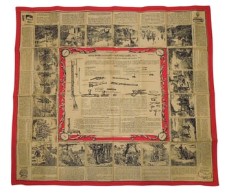 Souvenir Cloth M1886 French France Military Rifle Diagram Cover