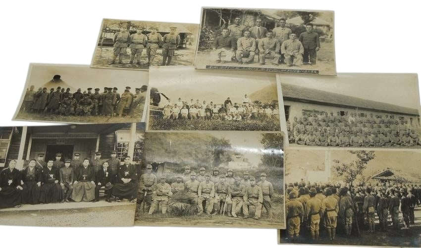 WWII Era Japanese Japan Photos of Officers & Unit Soldiers Lot (8) (1 of 9)