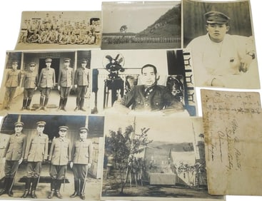 WWII Era Japanese Japan Photos Soldiers Swords Officer Group Lot (8)