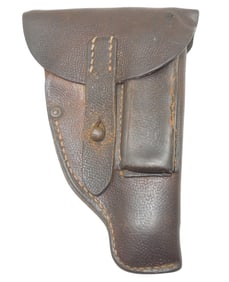 WWI - WWII German Pebbled Leather Mauser Model 1914 Pistol Holster