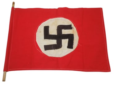 WWII German Hand Made NSDAP Parade Flag